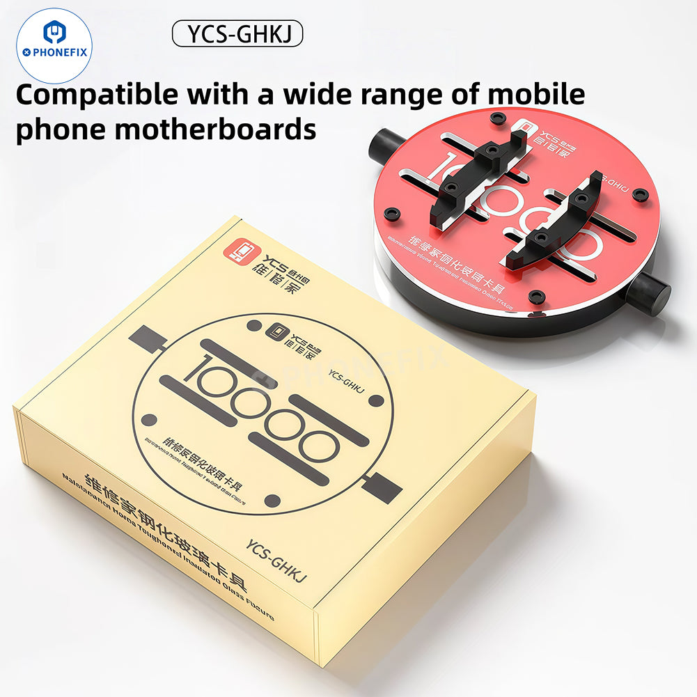 YCS GHKJ Tempered Glass Fixture Mobile PCB Chip Soldering Clamp