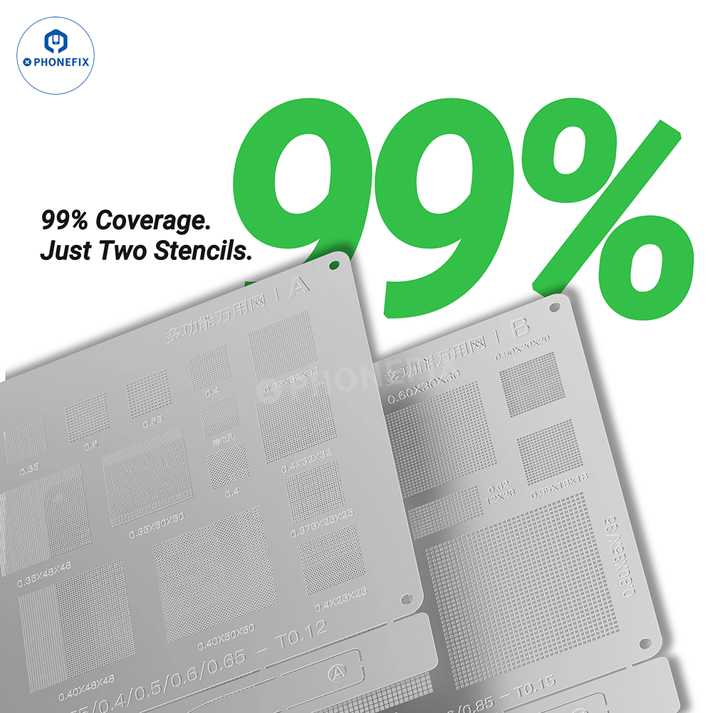 2UUL BG02 AB Universal Reballing Stencil for Phone CPU NAND WIFI IC