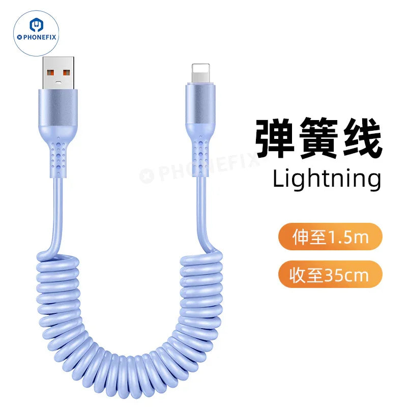 Câble de charge ultra-rapide CarPlay pour voiture, USB Type-C et Lightning - Équipe CHINA PHONEFIX SHOP