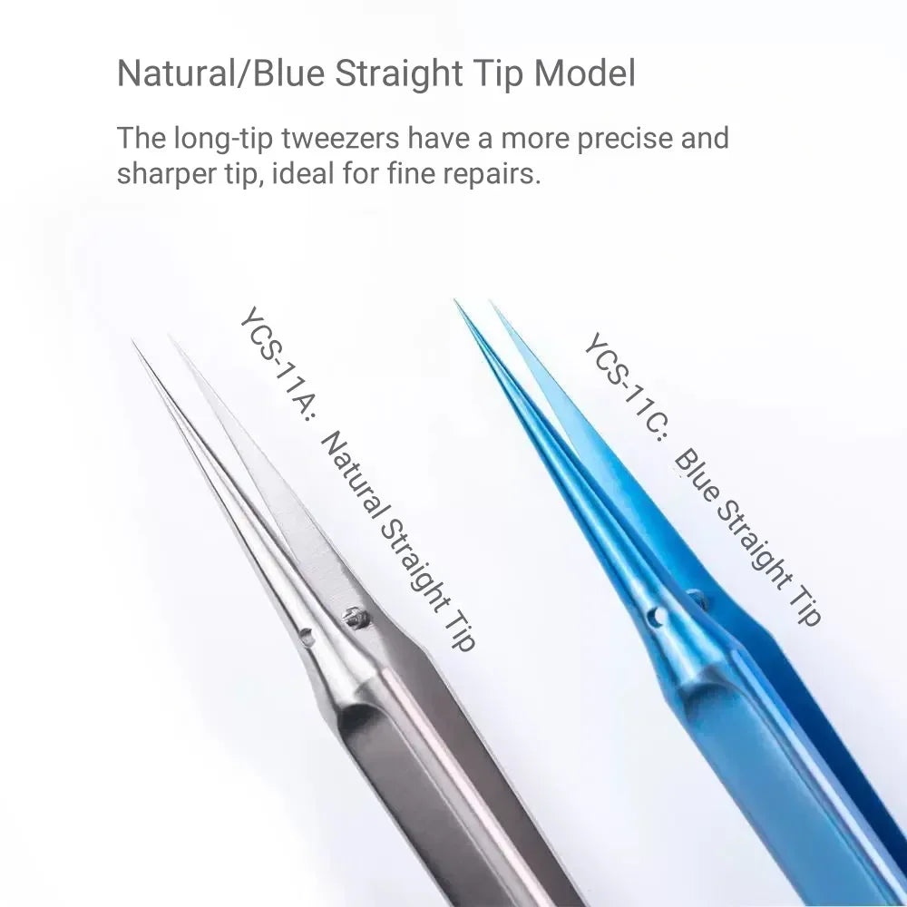 YCS Ultra-precision Titanium Straight Curved Tweezers