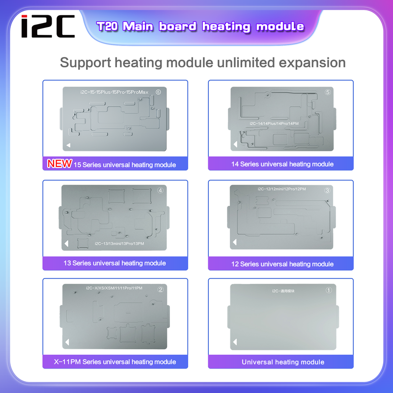 i2C T20 Intelligent PCB De-soldering Station For iPhone X-14 Pro Max