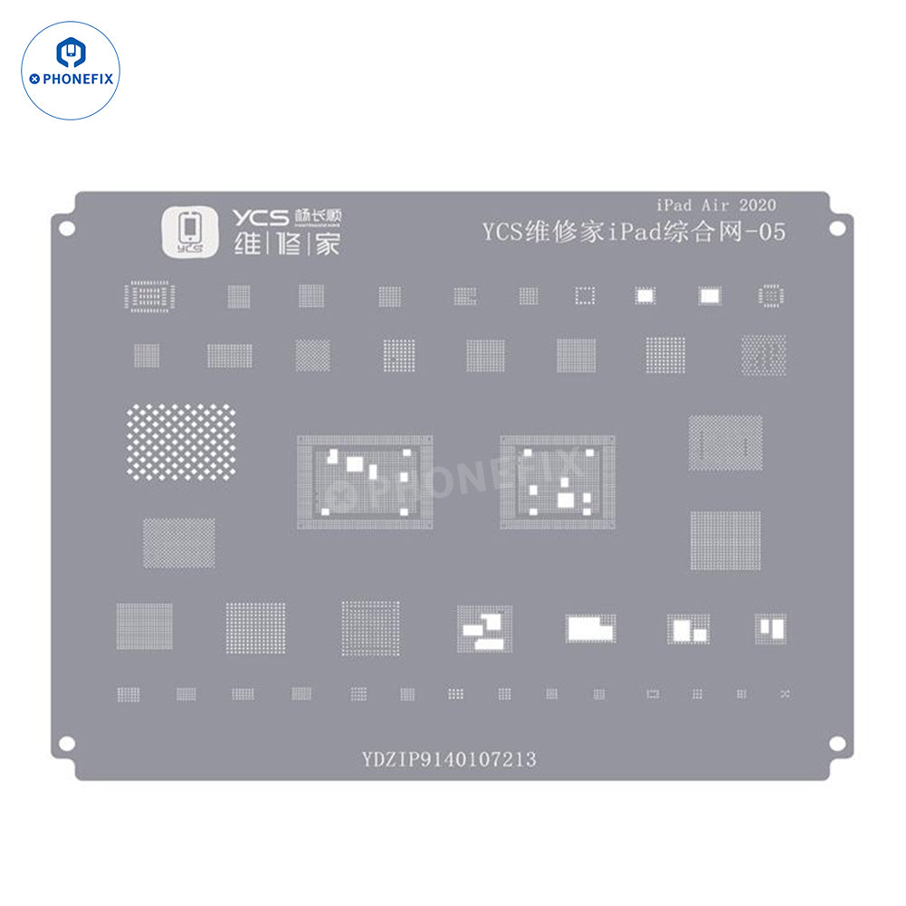 YCS iPad Series CPU Nand IC Comprehensive BGA Reballing Stencil - CHINA PHONEFIX SHOP Team