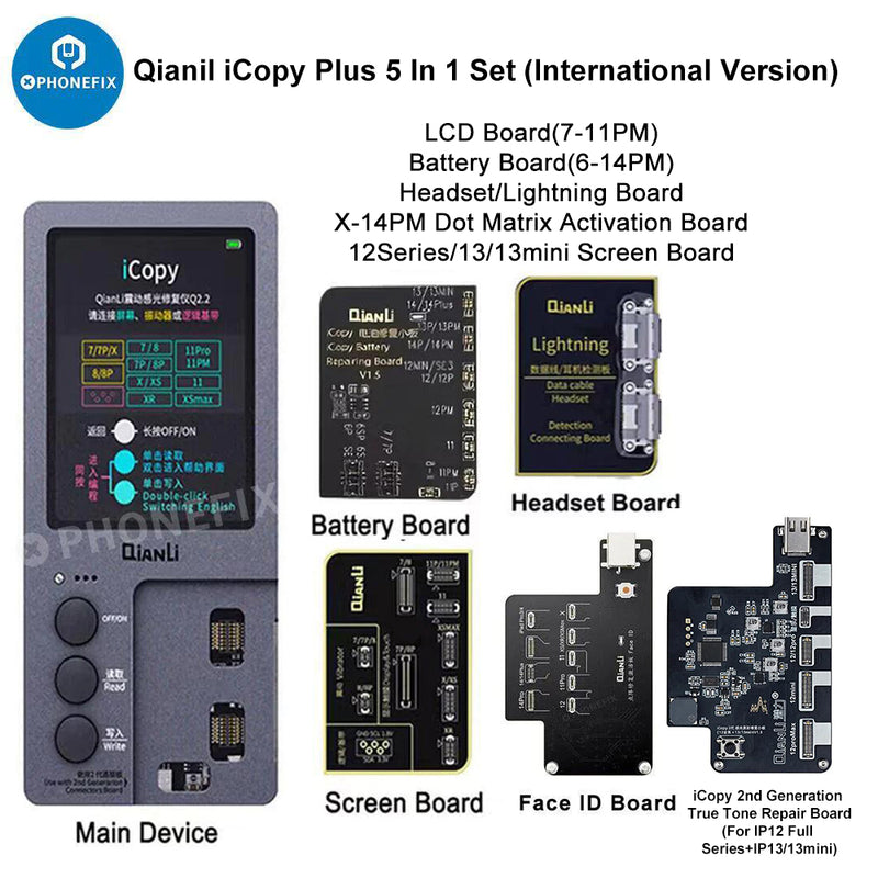 QianLi iCopy Programmer for iphone LCD Screen Light Sensor Battery