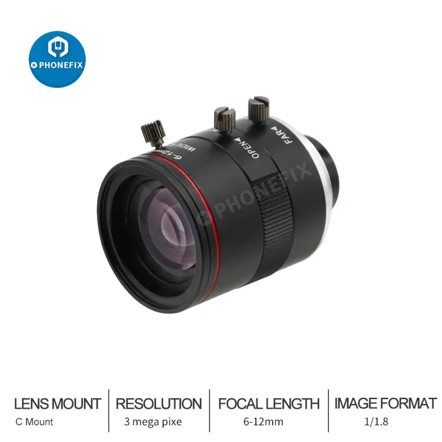 Phonefix Camera 12mm Fixed Focal Lens 2/3