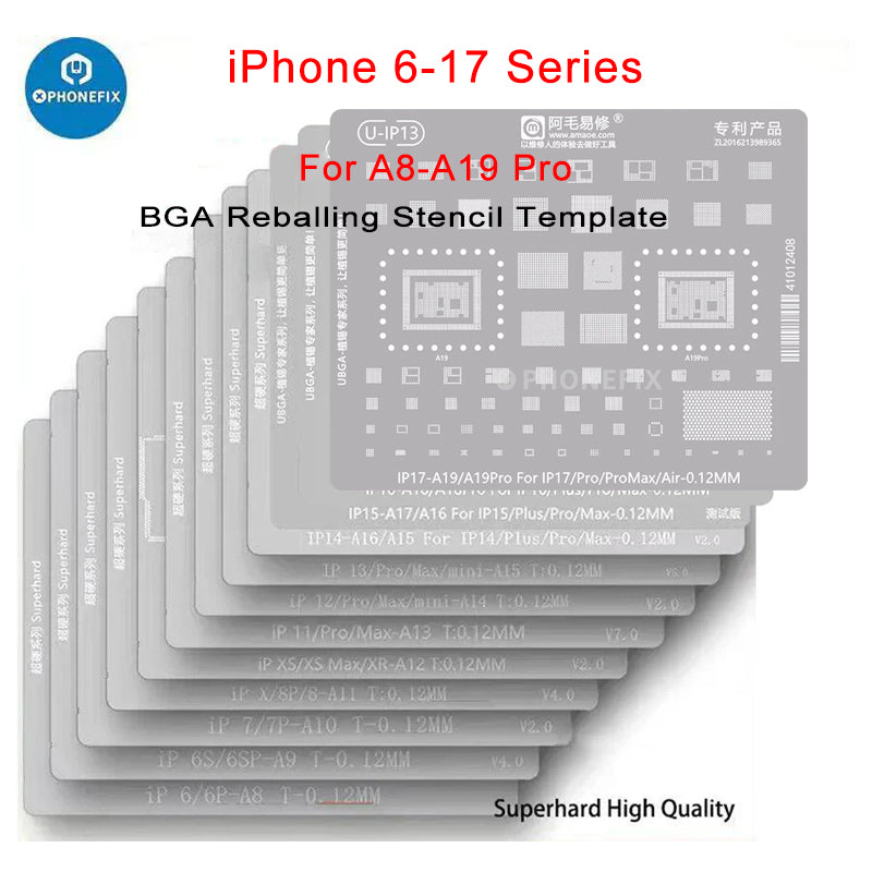 Amaoe BGA Reballing Stencil With CPU Position For iPhone A8-A19