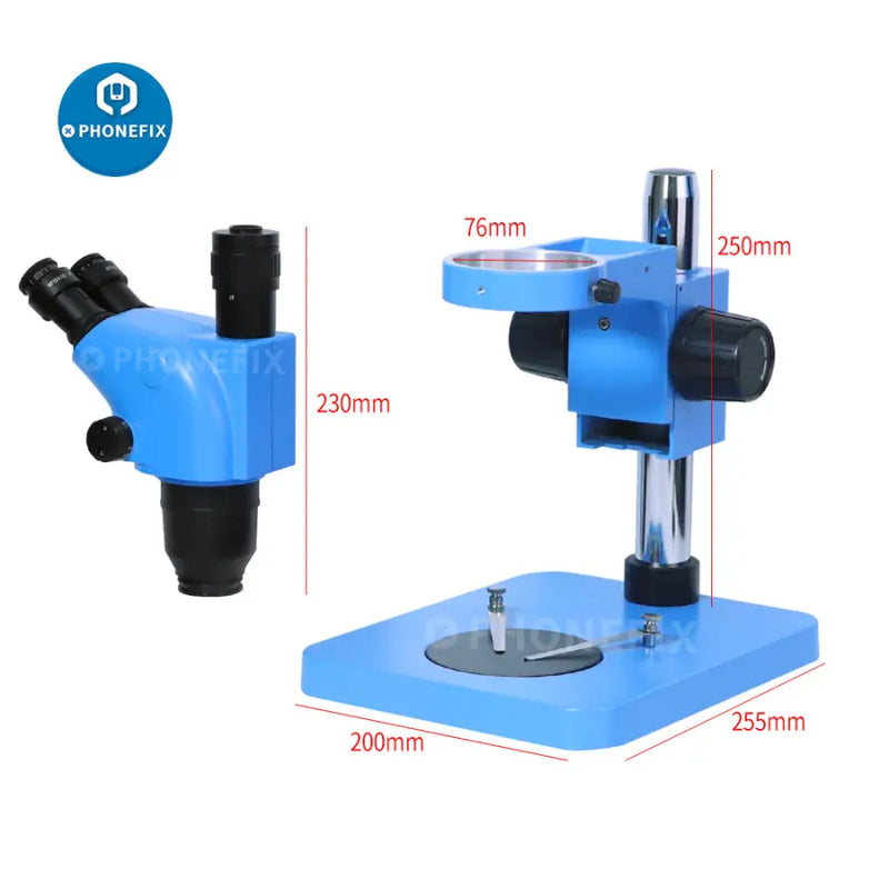 6.5X-65X Trinocular Stereo Zoom Microscope With 10X/20mm