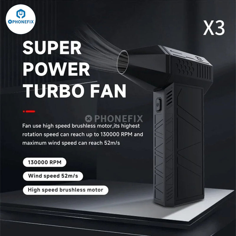 Mini Turbo Jet Fan, Turbo Violent Fan, Powerful Blower, Infinitely Variable Speed, 130000RPM Air Duster Cleaner, Suitable For Various Application Scenarios