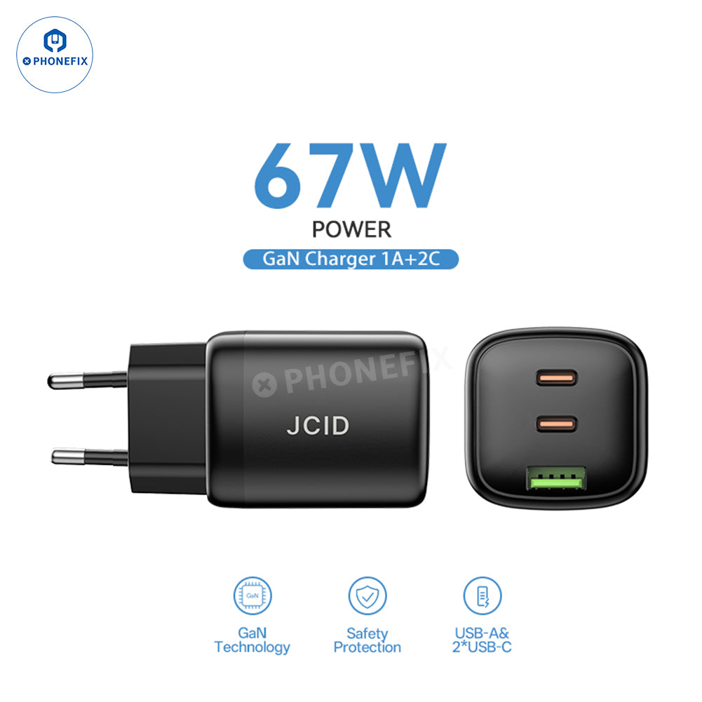 JCID GaN Fast Charger & Charging Cable for Mobile Phone/Electrics