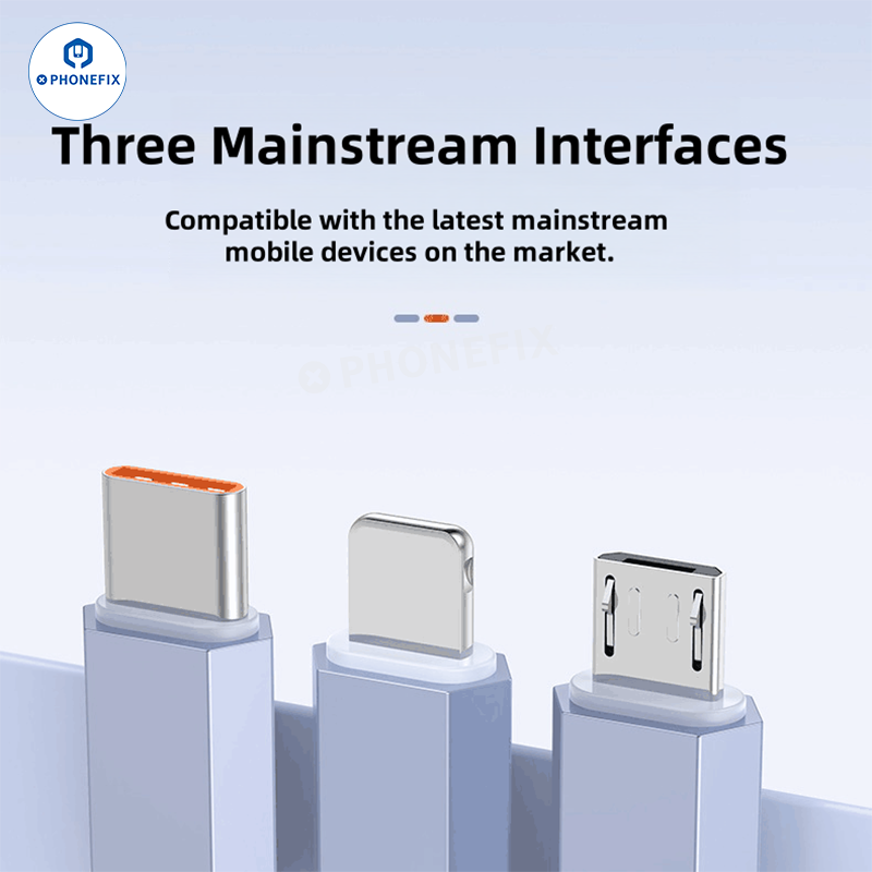 5 in 1 100W Fast Charging Data Cable with USB-C Lightning Micro Port