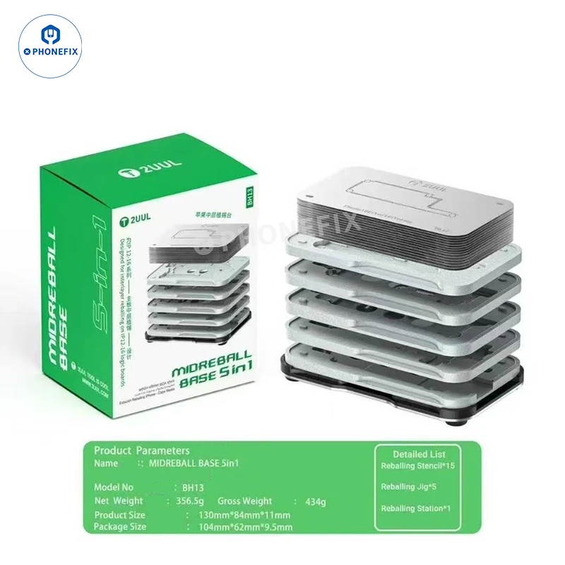 2UUL BH13 Midreball Base for iPhone 12-16 Middle Layer Reballing