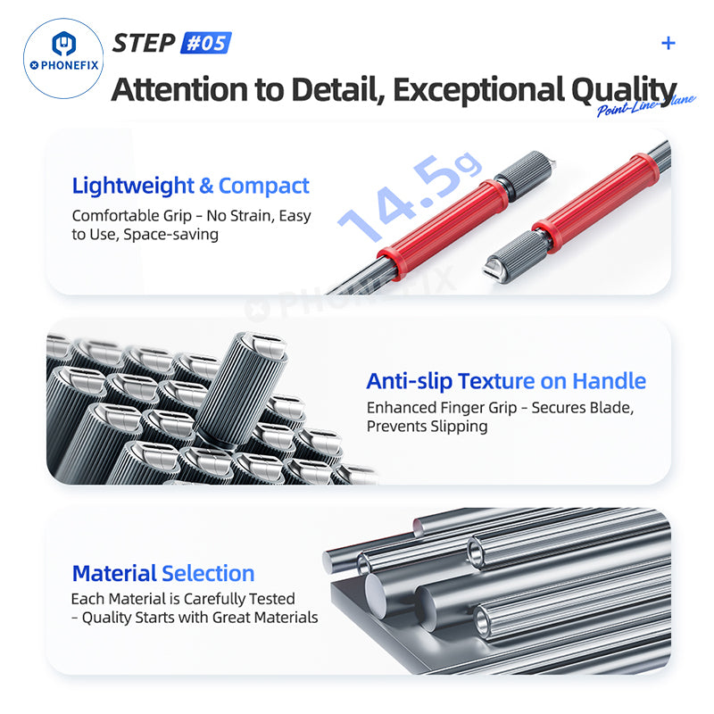 QianLi Dot-Line-Plane Double-ended Blade Handle for Phone Repair