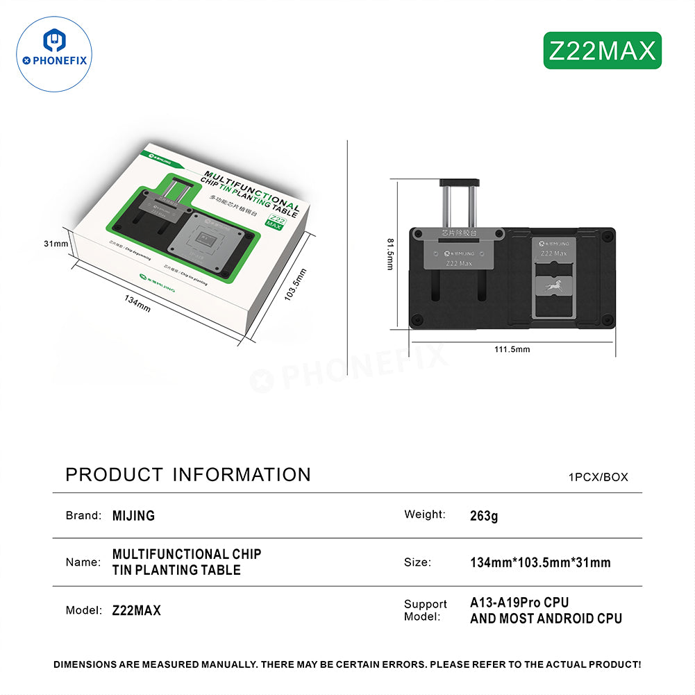 MIJING Z22MAX Reballing Platform/Glue Removal for iPhone Android - CHINA PHONEFIX SHOP Team