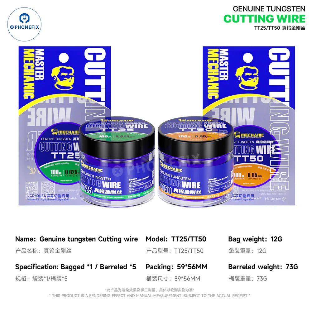 MECHANIC TT25 TT50 Tunsten Cutting Wire for Phone Screen Repair - CHINA PHONEFIX SHOP Team