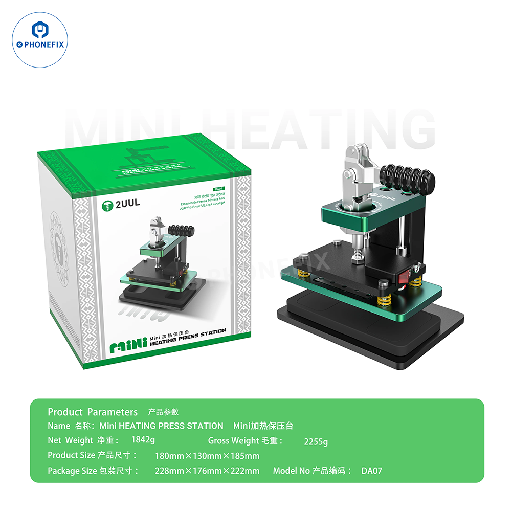 2UUL DA07 Mini Hot Press Station for Phone Frame/Back Cover Repair
