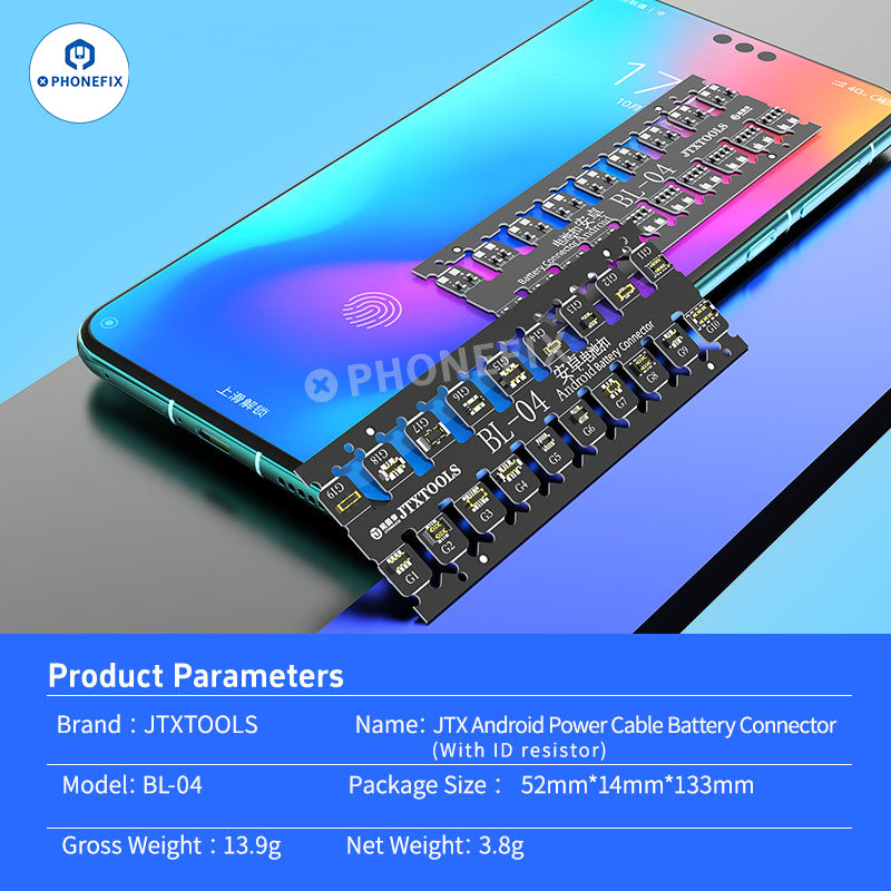 JTX BL-03 BL-04 Battery Connector for iPhone 6-17 Series/Android