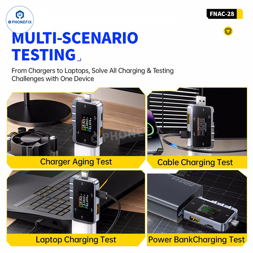 FNAC-28 2 IN 1 Type-C USB Tester Voltage Current Power Meter