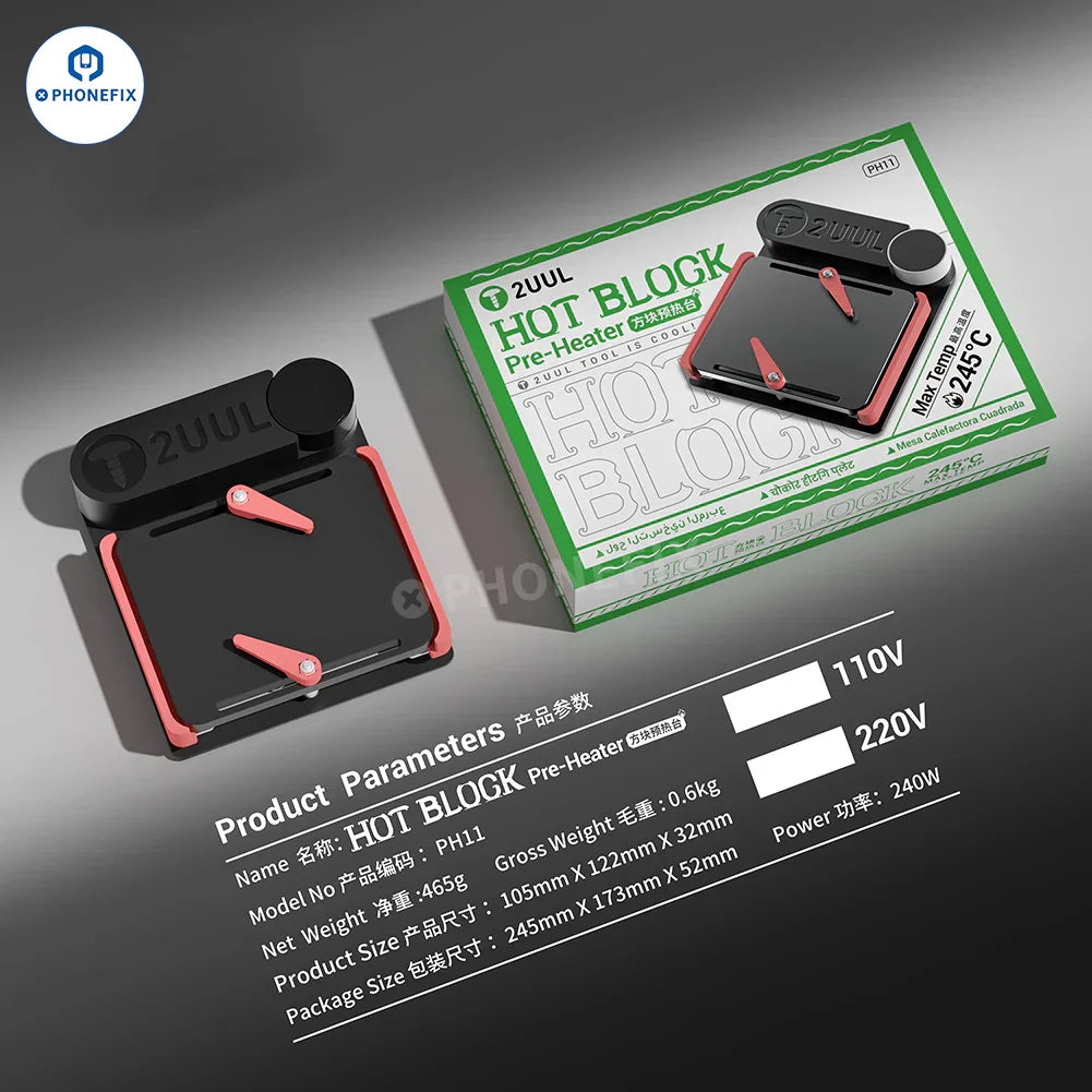 2UUL PH11 Hot-Block Pre-heater for Phone PCB Bonding & Separation - CHINA PHONEFIX SHOP Team