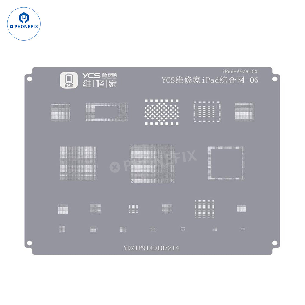 YCS iPad Series CPU Nand IC Comprehensive BGA Reballing Stencil - CHINA PHONEFIX SHOP Team