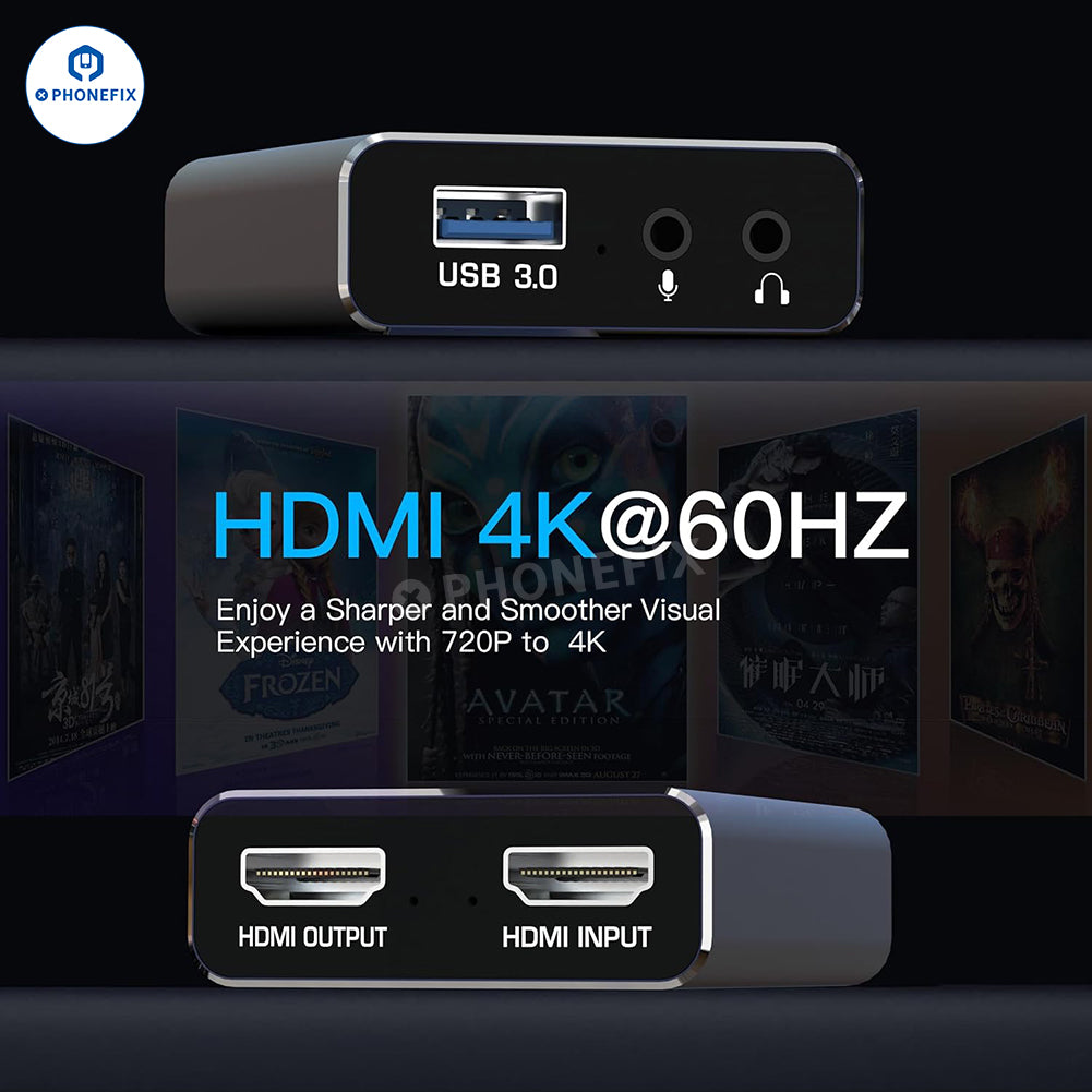 4K Audio Video 1080P Capture Card For Live Streaming Broadcasting