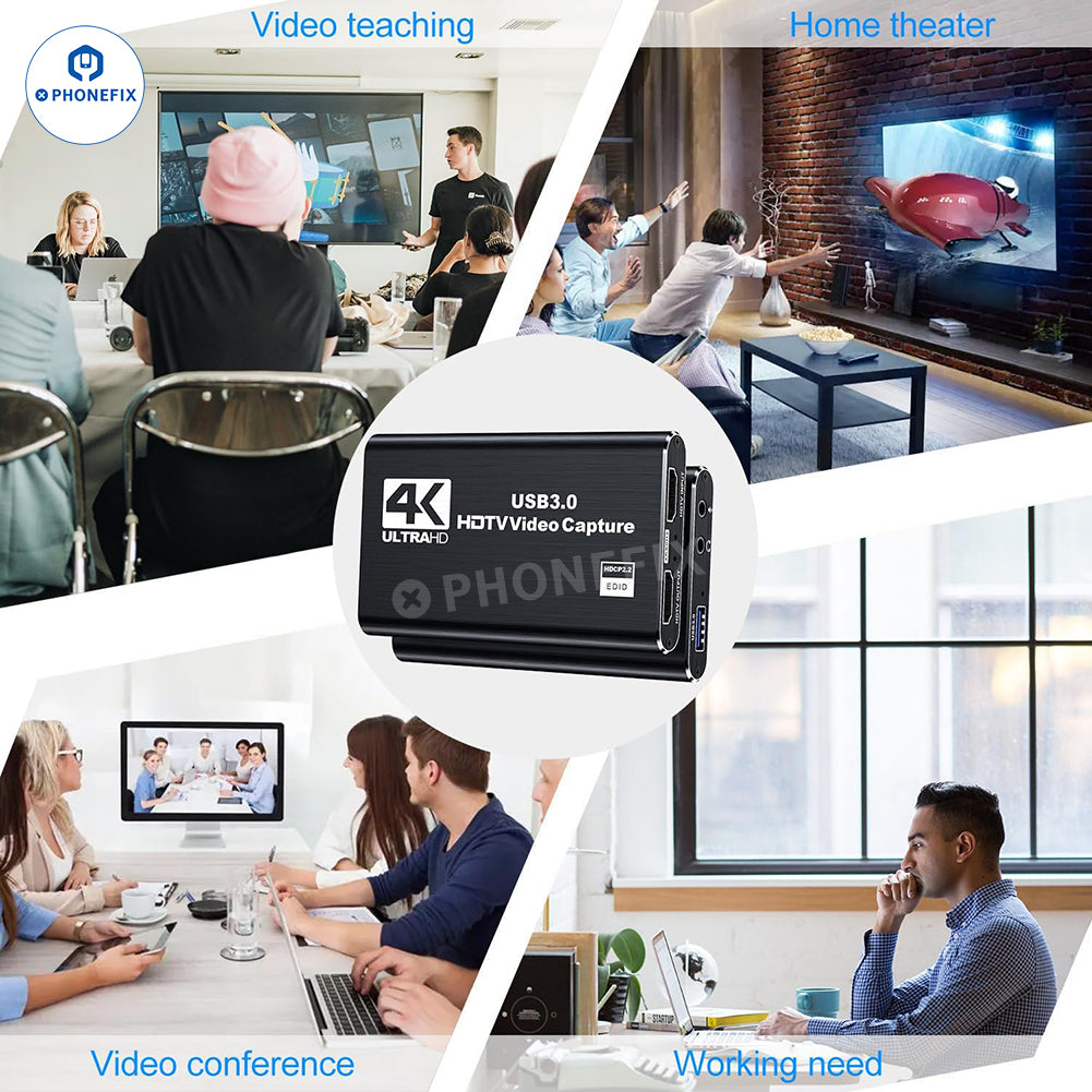 4K Audio Video 1080P Capture Card For Live Streaming Broadcasting