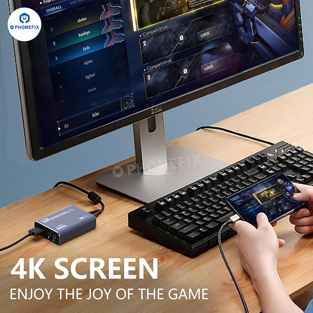 4K Audio Video 1080P Capture Card For Live Streaming Broadcasting