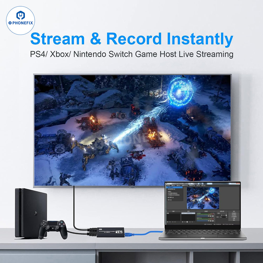 4K Audio Video 1080P Capture Card For Live Streaming Broadcasting