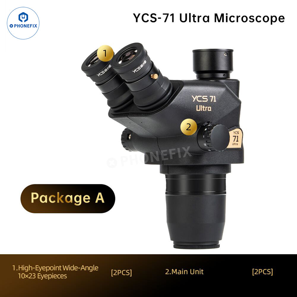 YCS 71 Ultra 6.7X-45X Trinocular Microscope for Phone Soldering Repair