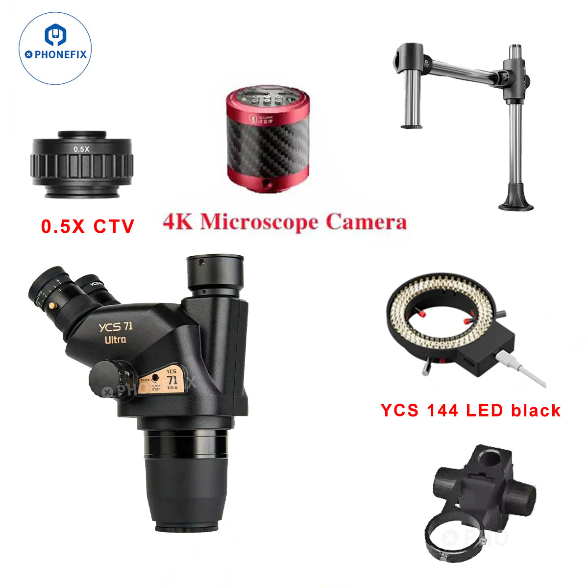 YCS 71 Ultra 6.7X-45X Trinocular Microscope for Phone Soldering Repair
