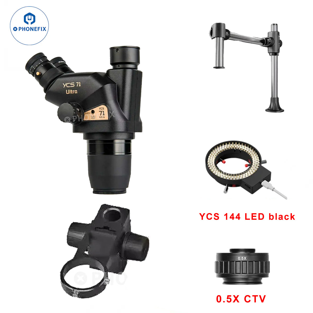 YCS 71 Ultra 6.7X-45X Trinocular Microscope for Phone Soldering Repair