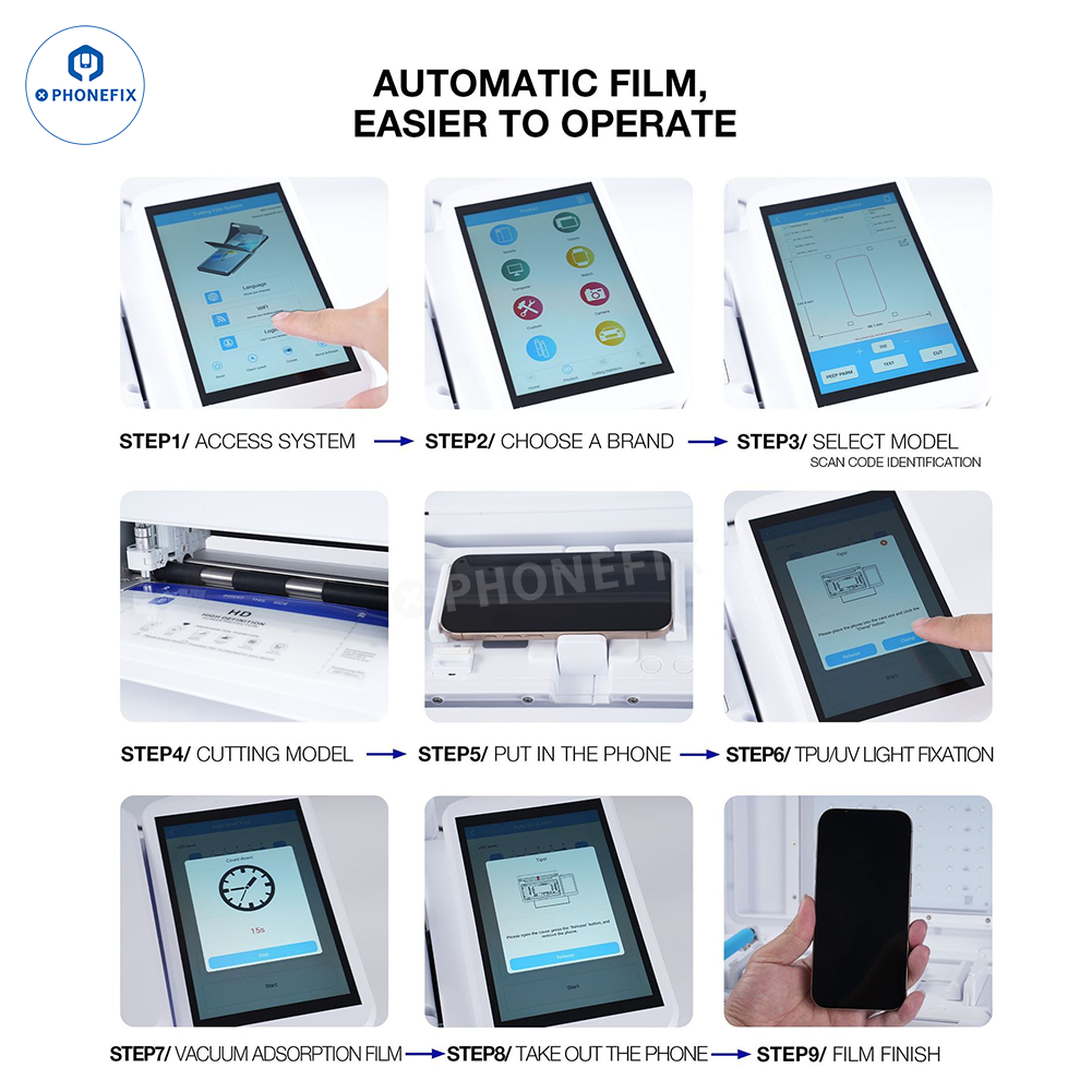 Hydrogel Film Cutting Laminating UV Curing Machine for Phone Screen