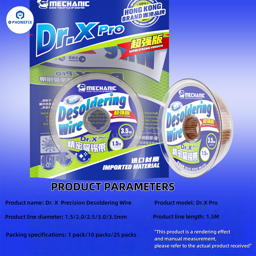 MECHANIC Dr.X Pro Desoldering Wick Phone PCB Tin Cleaning Wire
