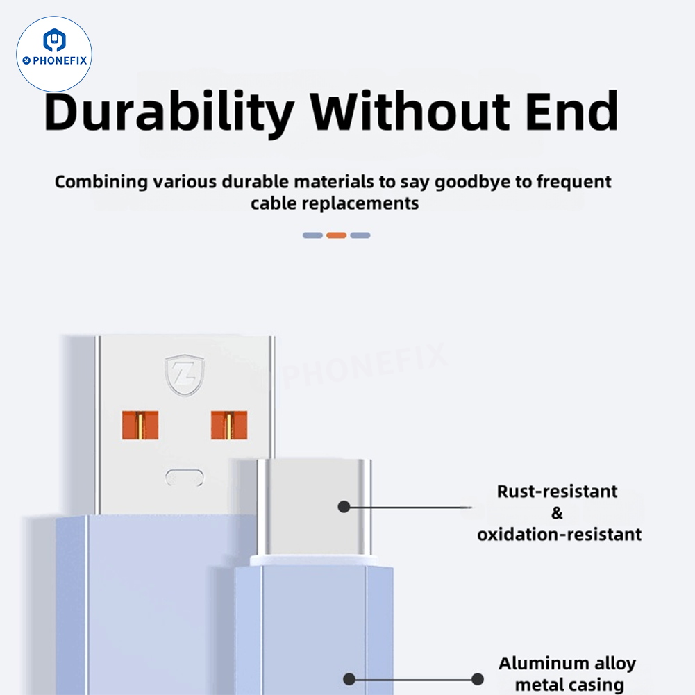 5 in 1 100W Fast Charging Data Cable with USB-C Lightning Micro Port