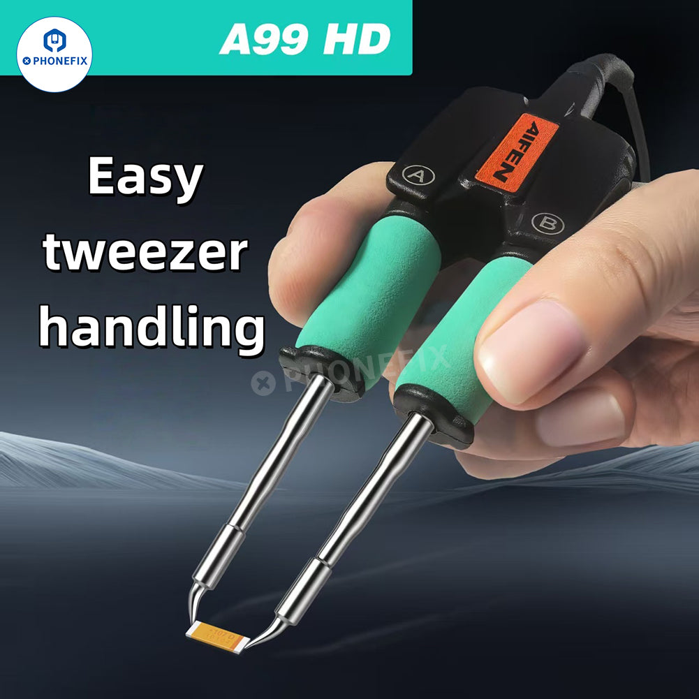 AIFEN A99 HD Soldering Station with C210 C245 Iron Electric Tweezers