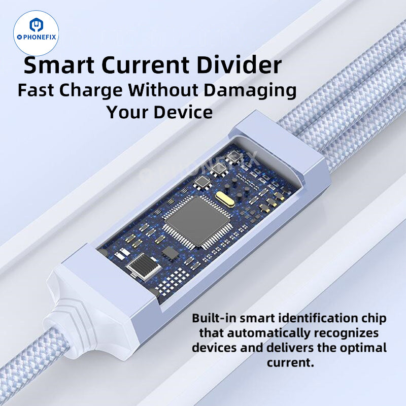 5 in 1 100W Fast Charging Data Cable with USB-C Lightning Micro Port