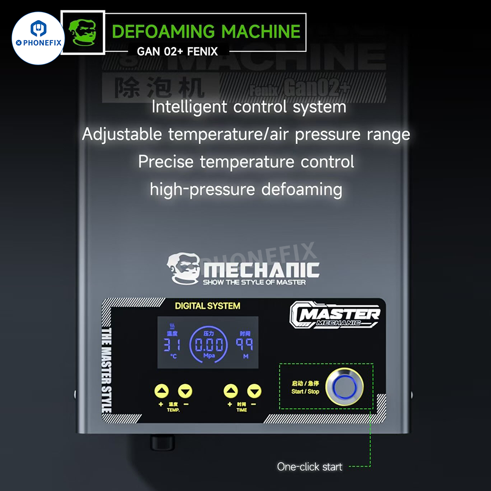 Máquina antiespumante para eliminar burbujas de pantalla Mechanic GAN-02 Fenix