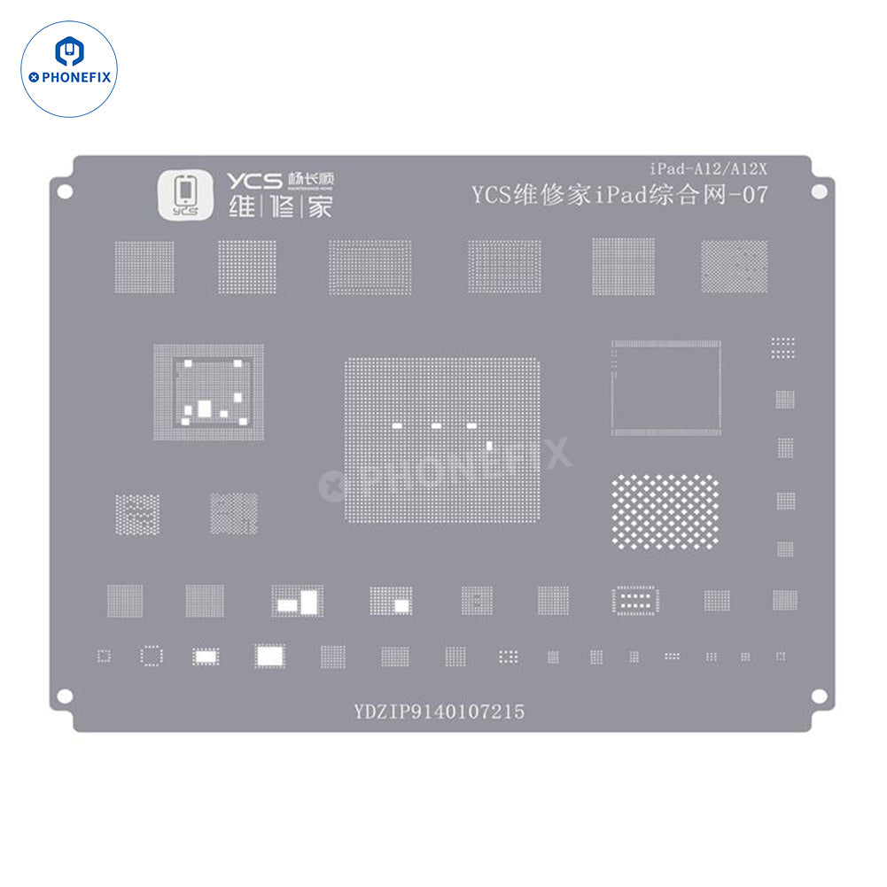 YCS iPad Series CPU Nand IC Comprehensive BGA Reballing Stencil - CHINA PHONEFIX SHOP Team