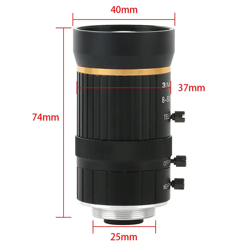 8-50mm 3MP 1/2 Manual Aperture C-Mount Security Camera Lens