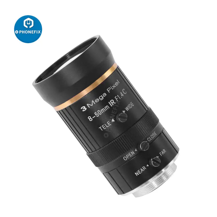 8-50mm 3MP 1/2 Manual Aperture C-Mount Security Camera Lens