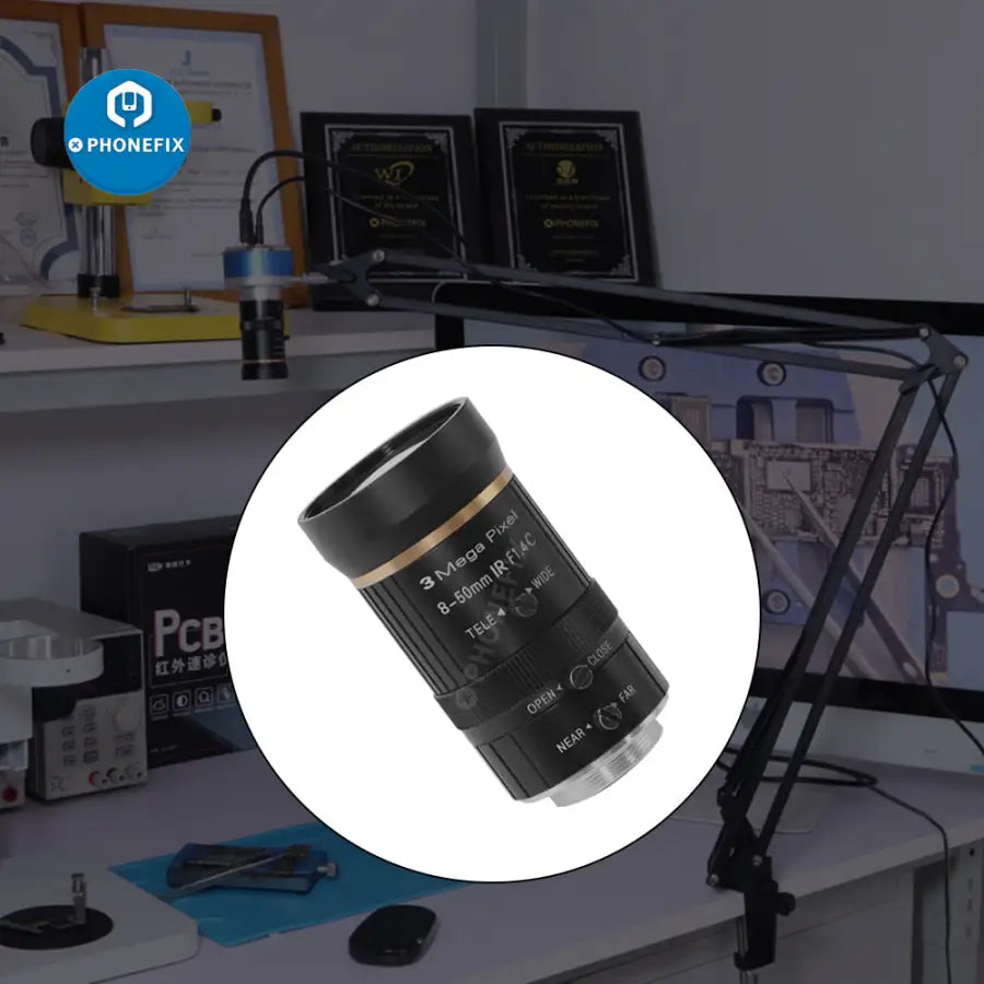 8-50mm 3MP 1/2 Manual Aperture C-Mount Security Camera Lens