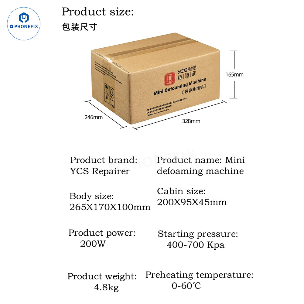 YCS Laminating Bubble Removal Phone Screen Refurbishment Machine