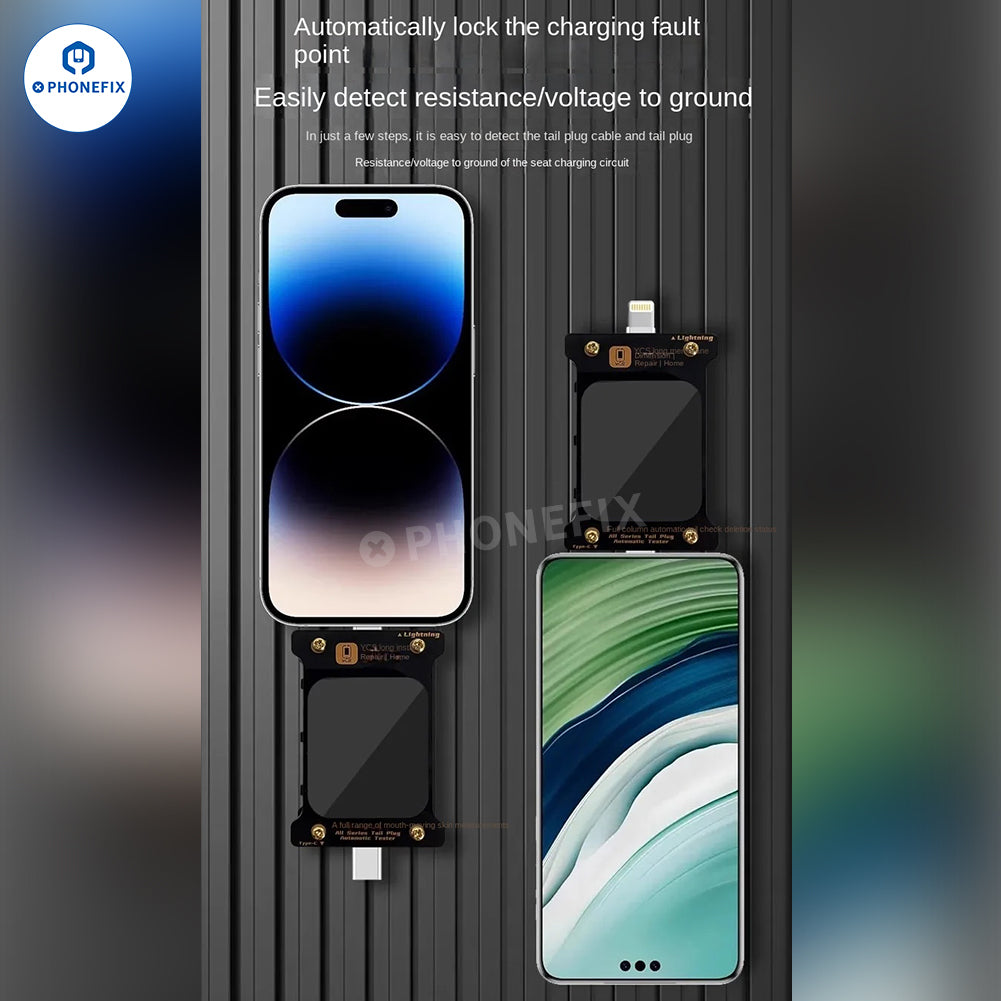 Detector de puerto de carga Lightning tipo C mecánico, comprobador de conector trasero