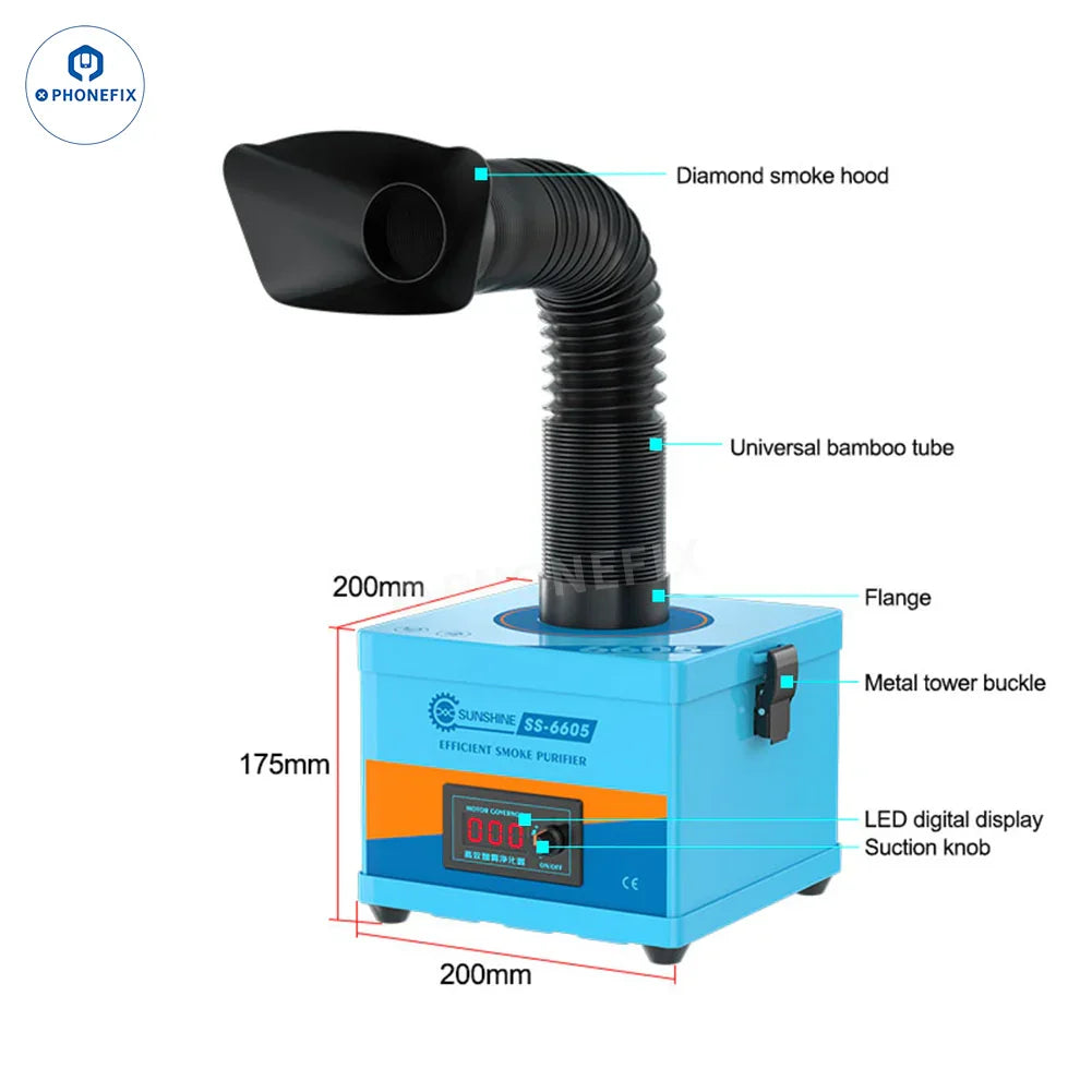 SUNSHINE SS-6604 SS-6605 Soldering Smoke Purifier Fume Extractor - CHINA PHONEFIX SHOP Team