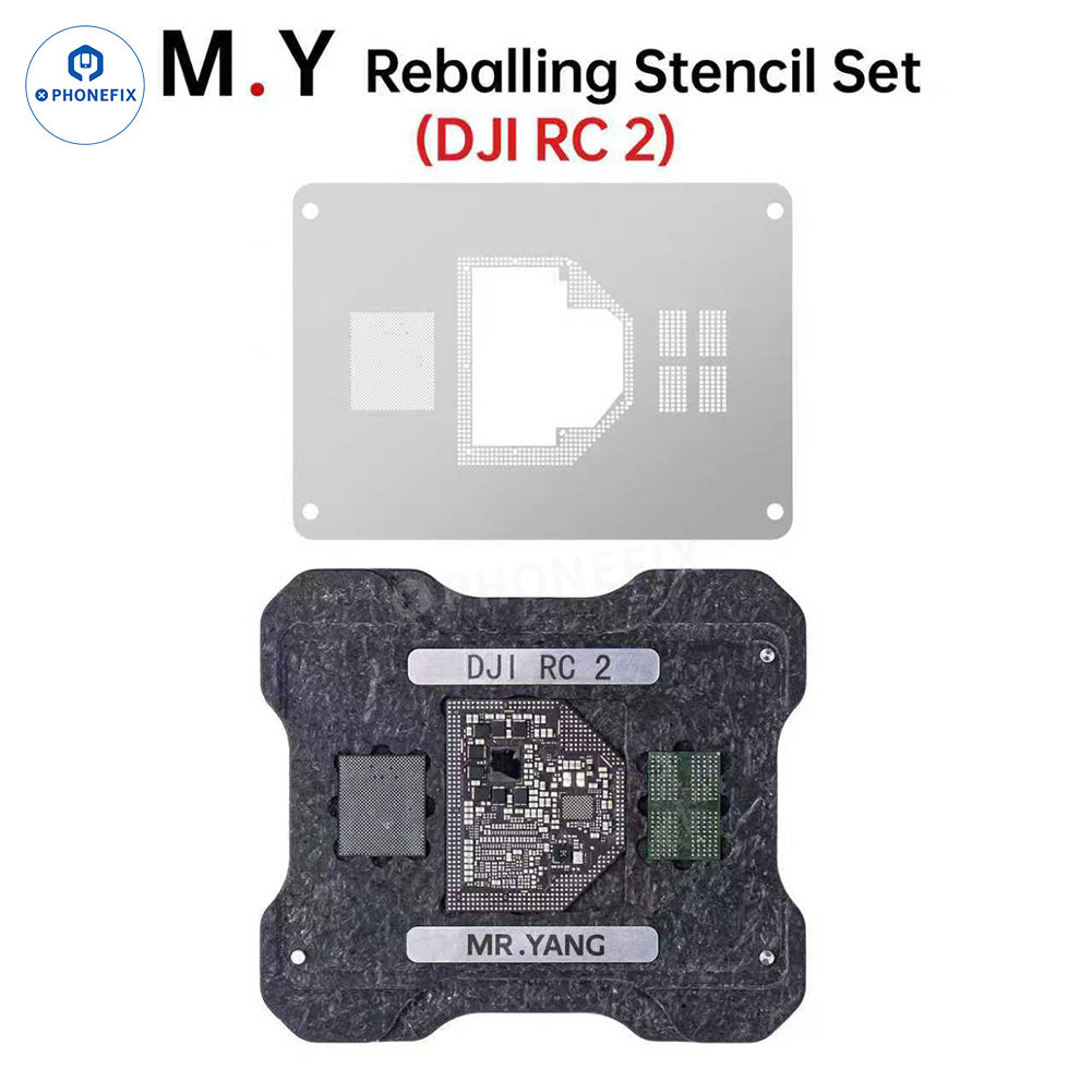 YCS M.Y DJI Drone RC2 T2 CPU IC Reballing Stencil Soldering Platform