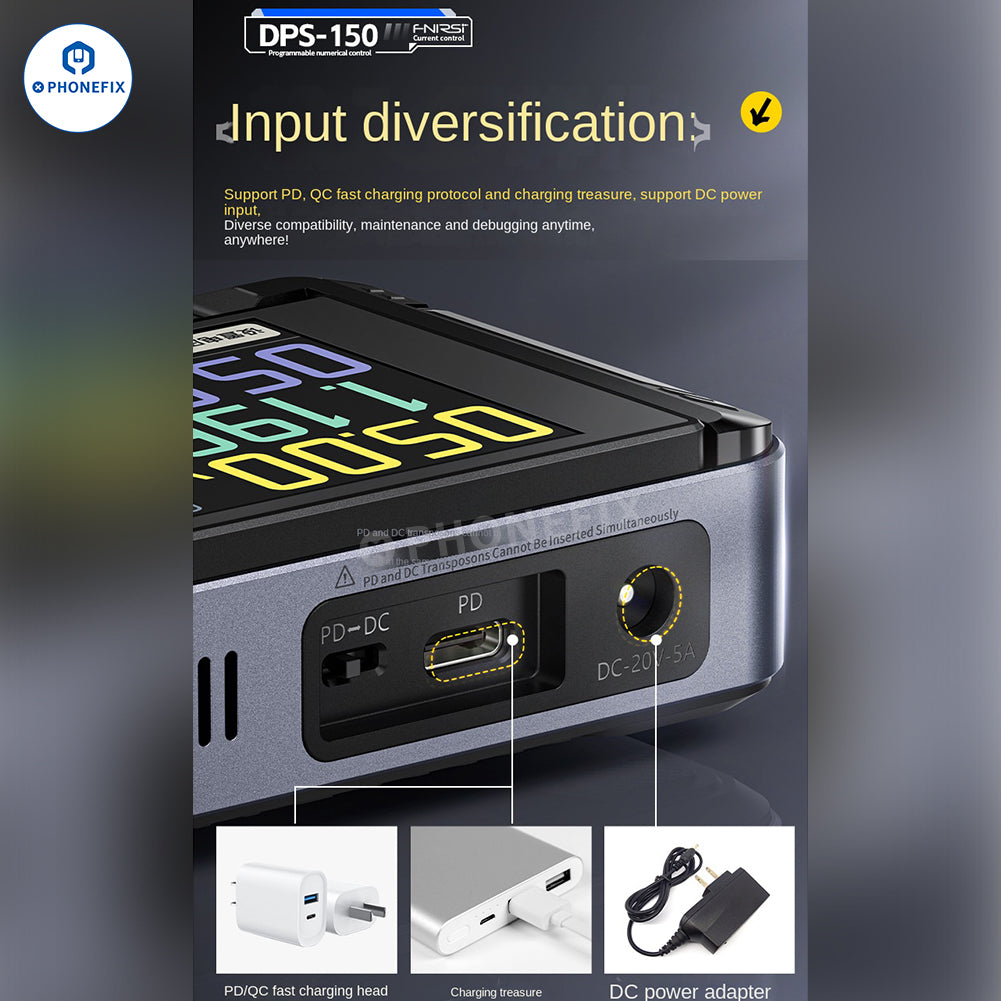 Fuente de alimentación CC mini programable FNIRSI DPS-150 de 30 V y 5 A