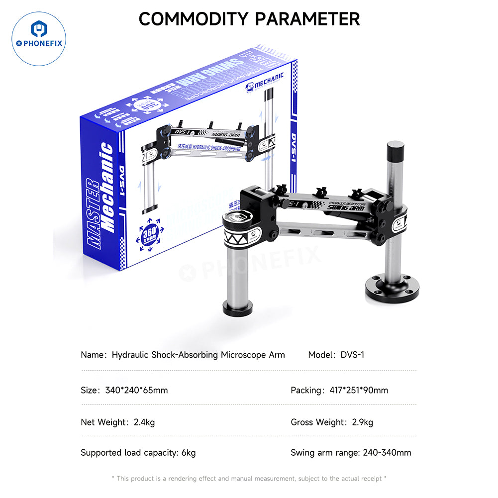 MECHANIC DVS-1 Microscope Swing Arm Hydraulic Shock-Absorbing