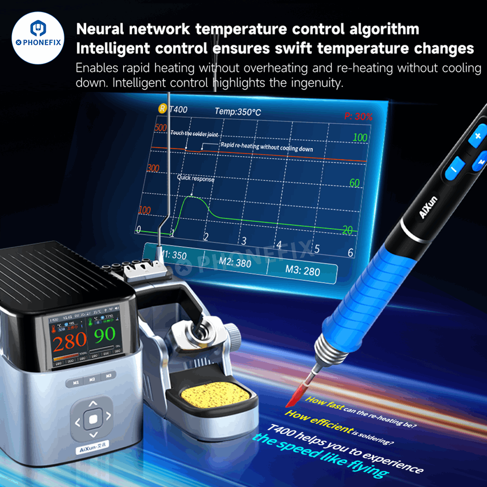 AiXun T400 320W Smart Soldering Workstation With T225 Handle