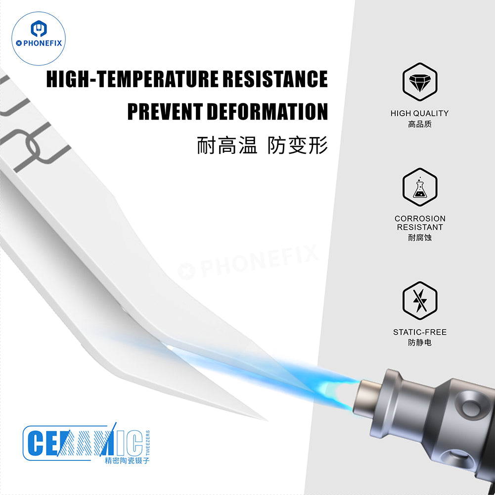 MIJING TCN Precision Ceramic Tweezers for Phone PCB Repair
