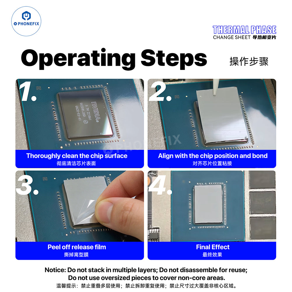 MECHANIC 8.5W Thermal Phase-Change Pad for CPU GPU IC Cooling