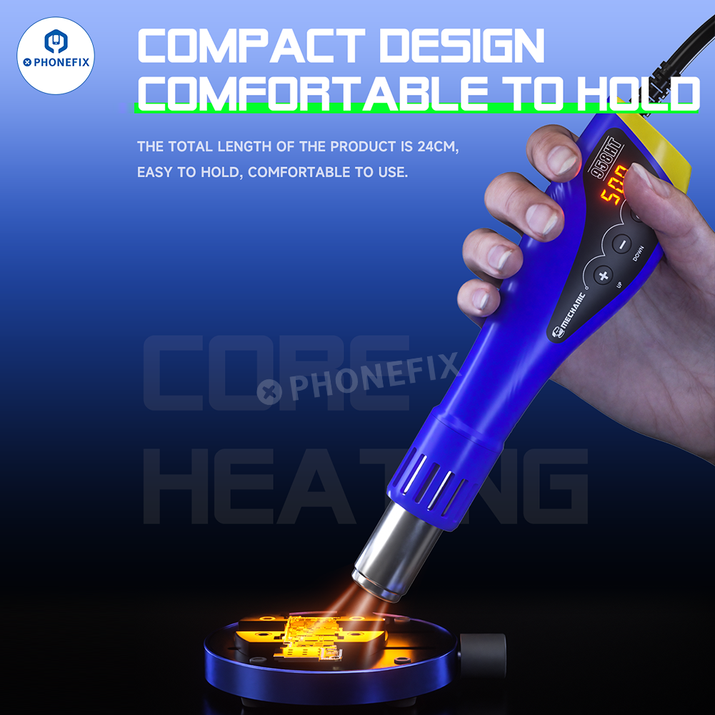 MECHANIC 958HT Portable Digital Hot Air Gun for Mobile Phone Repair