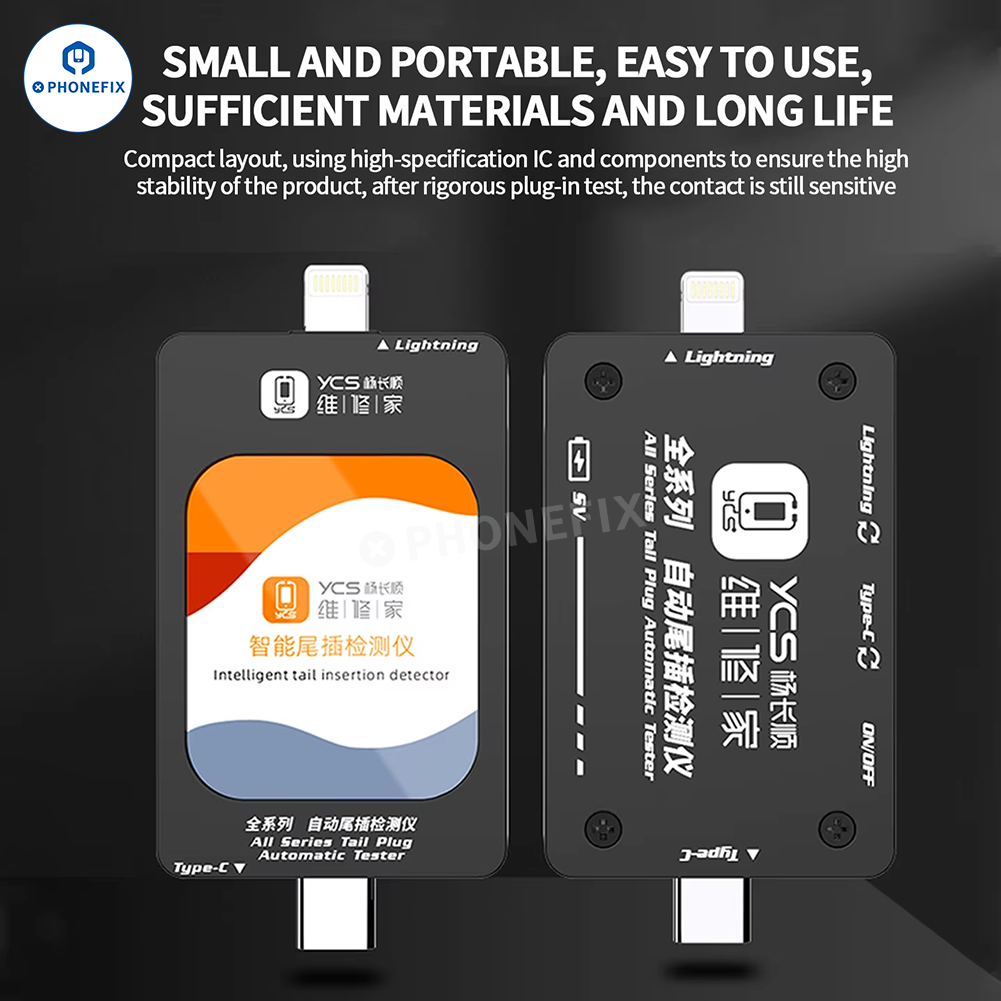 YCS 2ND Mobile Charging Tail Plug Port Tester Fault Power Meter